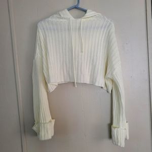 Nasty Gal hooded cropped sweater